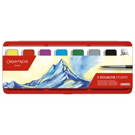 Caran d'Ache Gouache Studio Colour Tablets Tin of 8