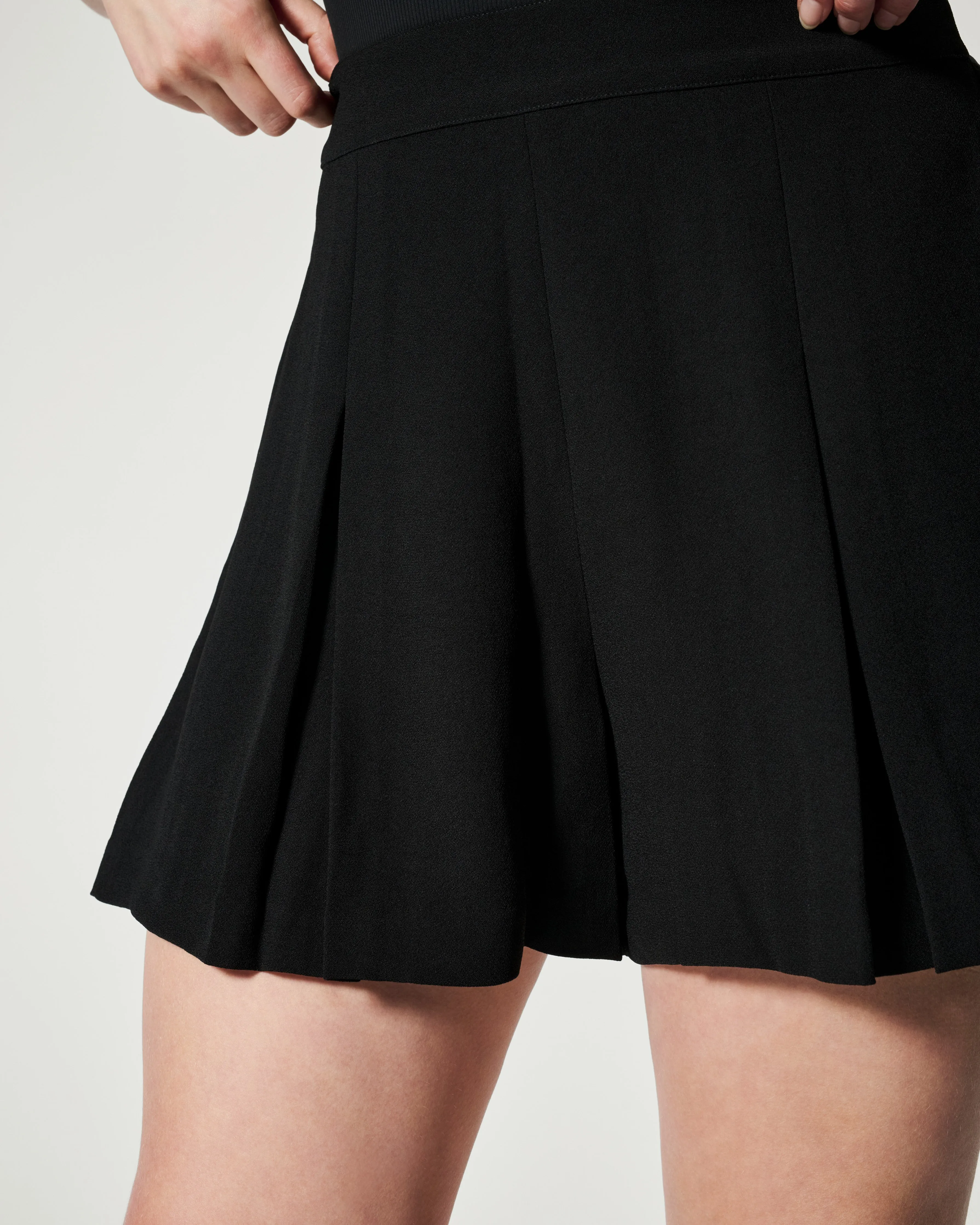 Carefree Crepe Pleated Short