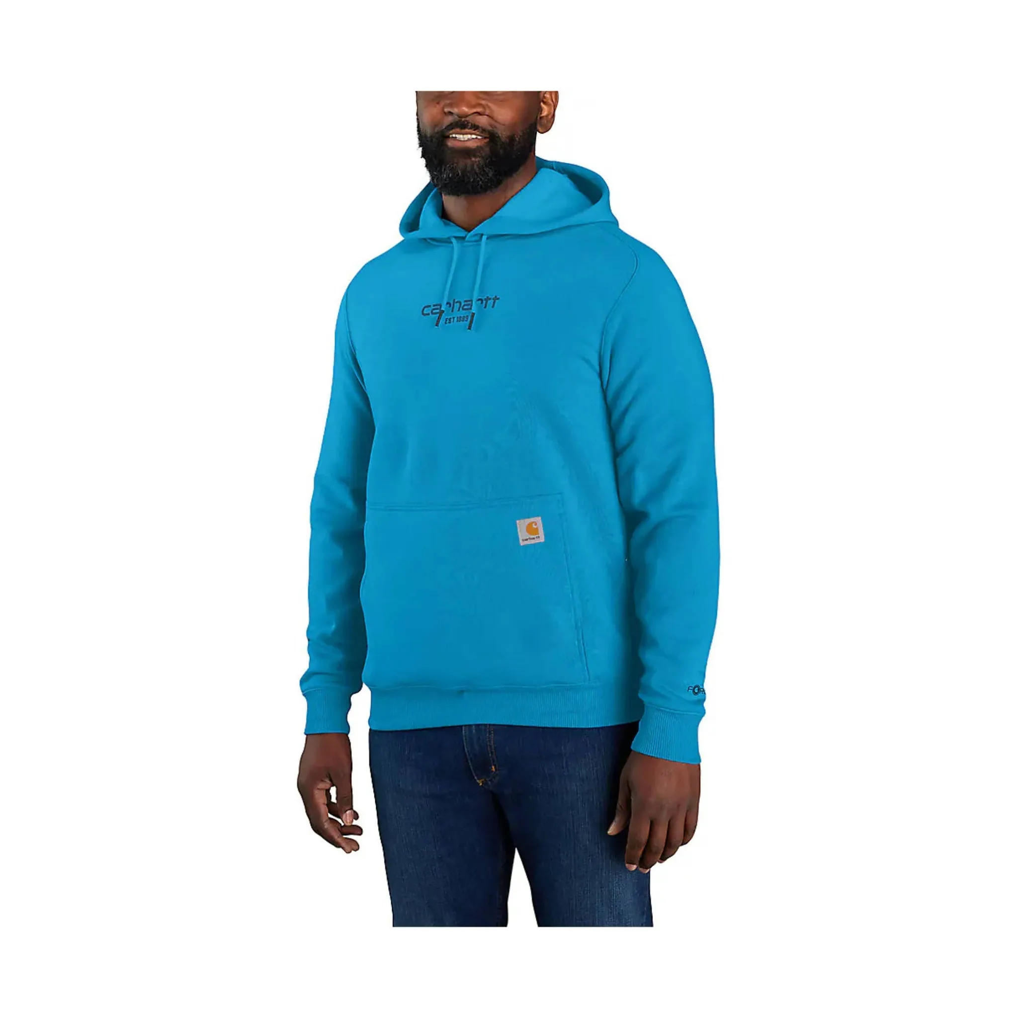 Carhartt Men's Force Relaxed Fit Lightweight Logo Graphic Sweatshirt - Atomic Blue