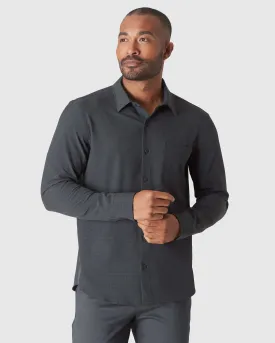 Charcoal Heather Gray Long Sleeve Ripstop Commuter Shirt