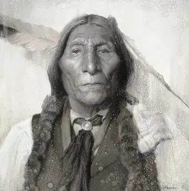 Chief Wolf Robe Square by David Frederick Riley