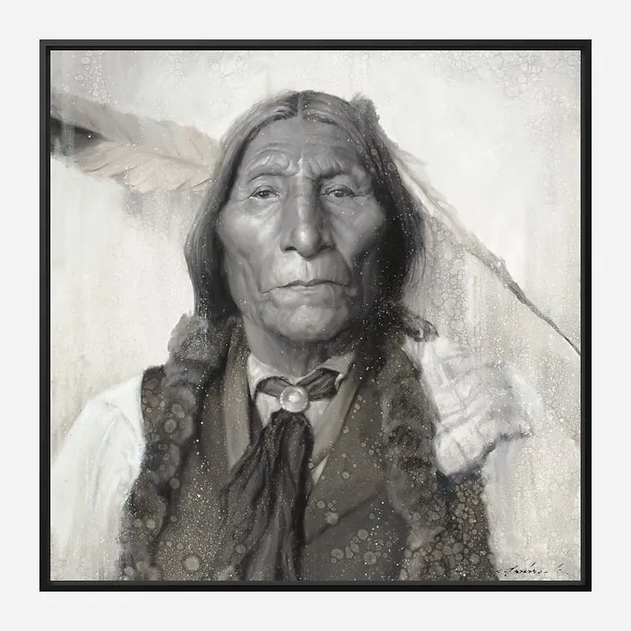 Chief Wolf Robe Square by David Frederick Riley