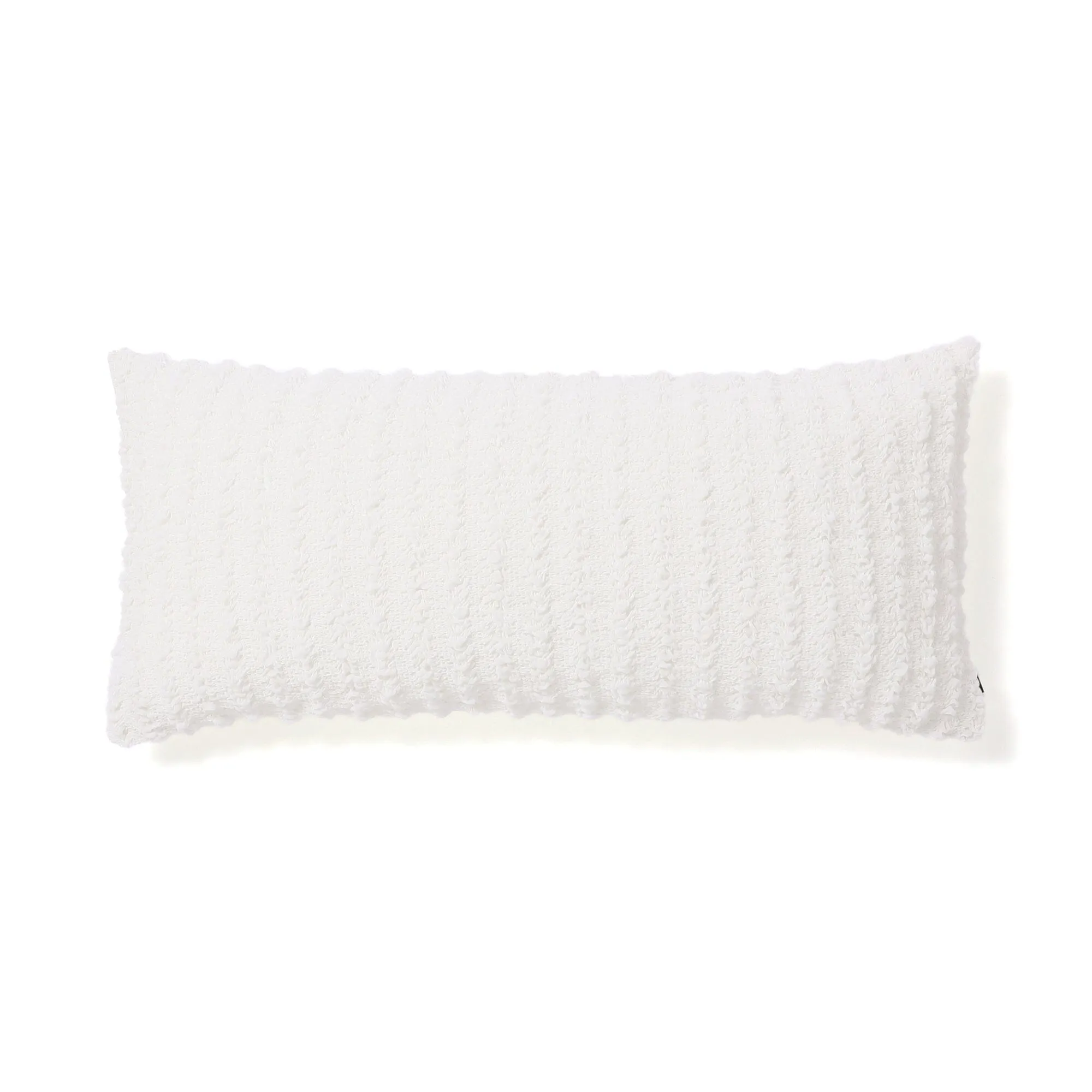 Chiffon Gather Cushion Cover 100 White