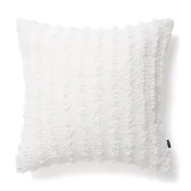 Chiffon Gather Cushion Cover 450 x 450  White