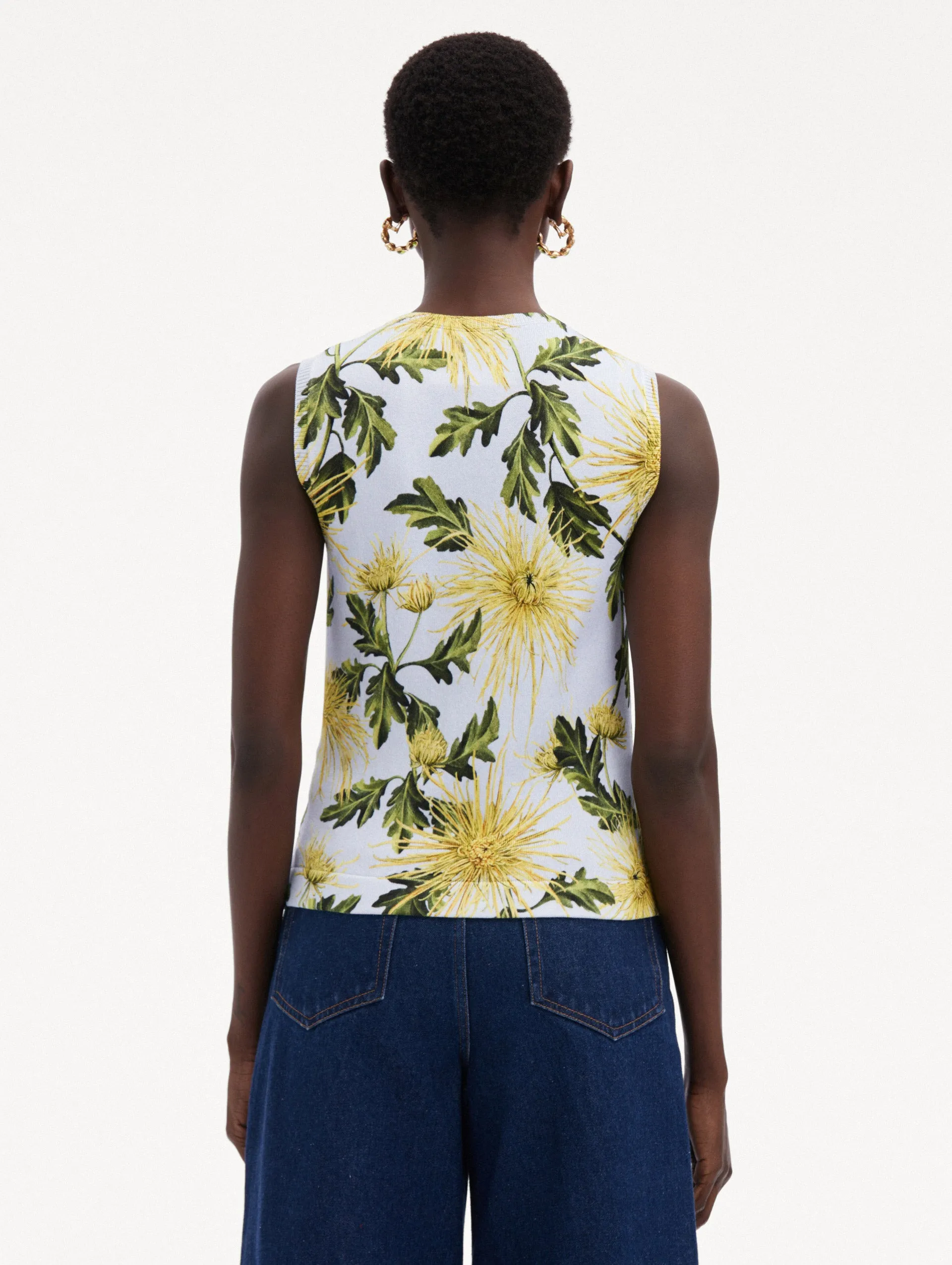 Chrysanthemum Printed Tank