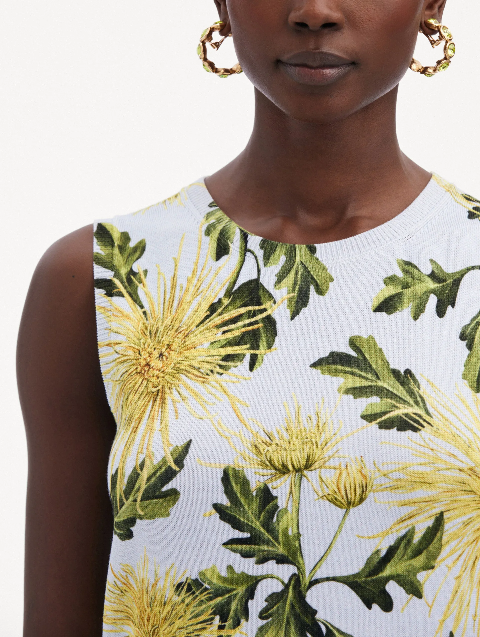 Chrysanthemum Printed Tank