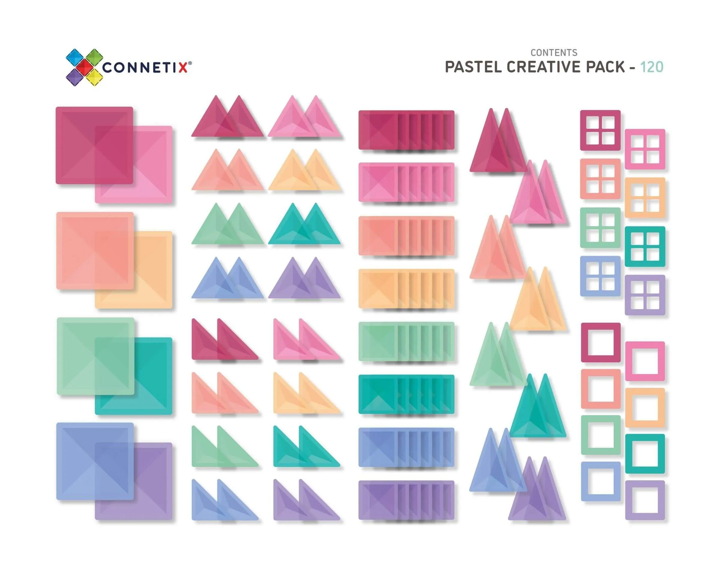 Connetix - Pastel Creative Pack 120pcs