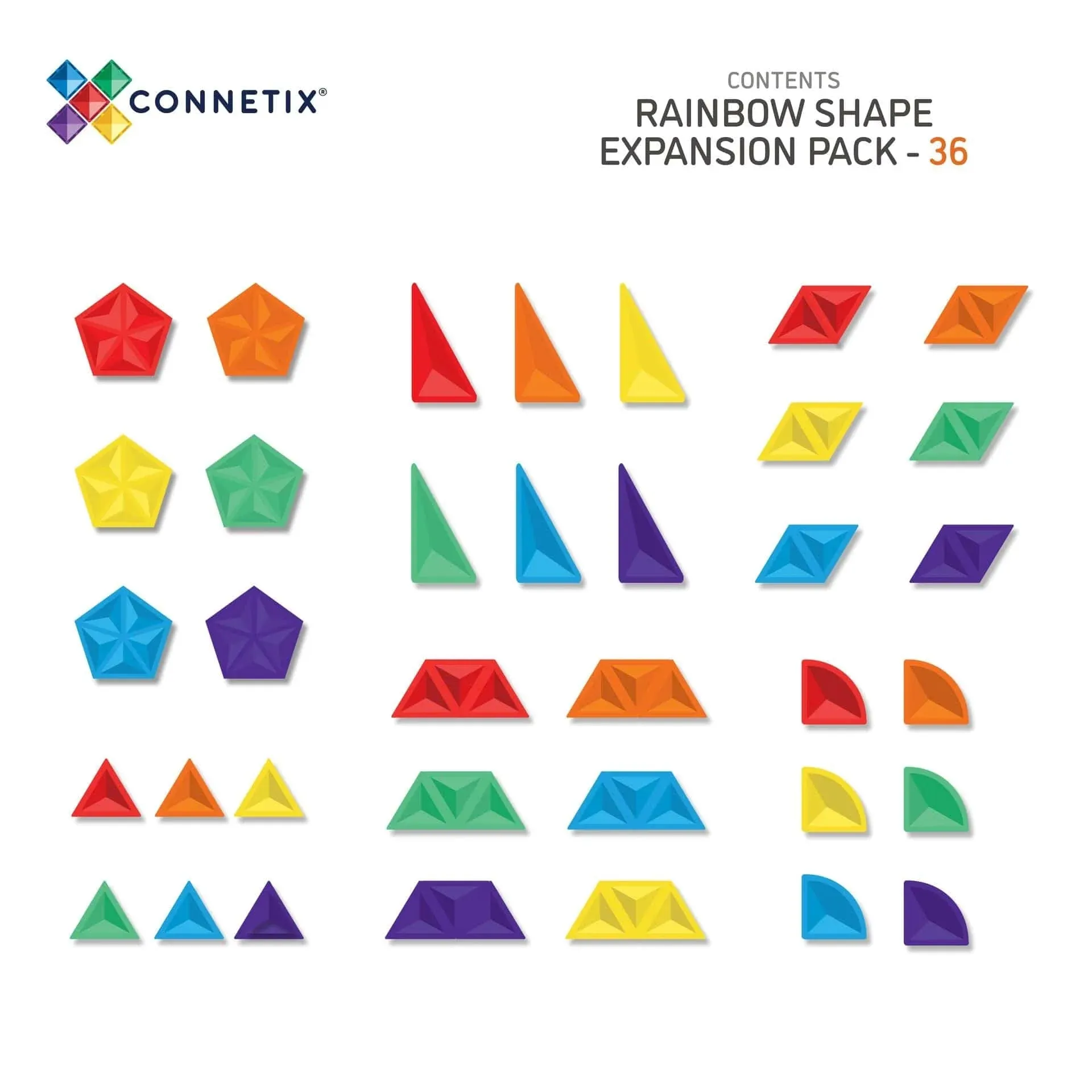 Connetix - Rainbow Shape Expansion Pack 36pc