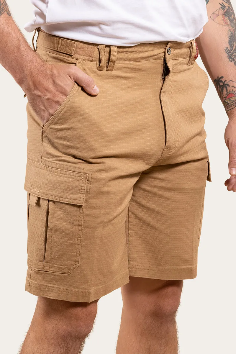 Coober Pedy Mens Ripstop Work Short - Tawny Brown