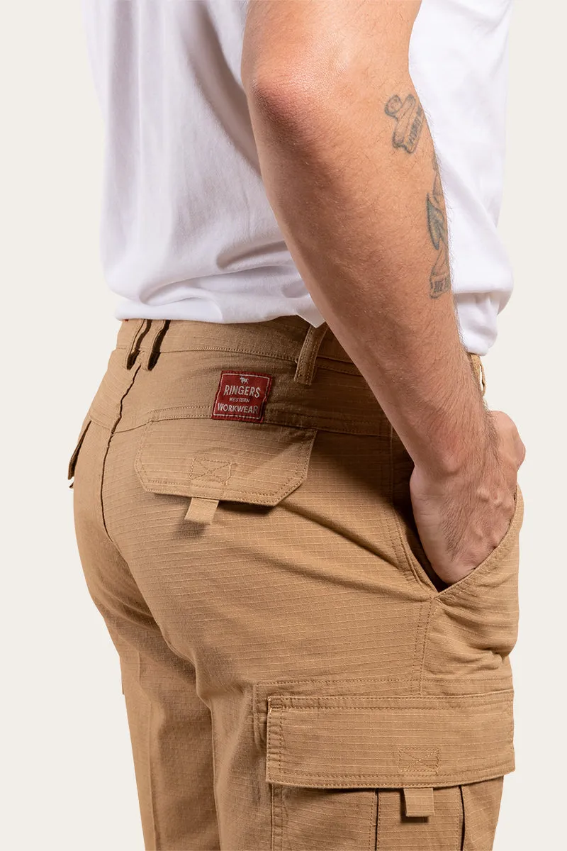 Coober Pedy Mens Ripstop Work Short - Tawny Brown