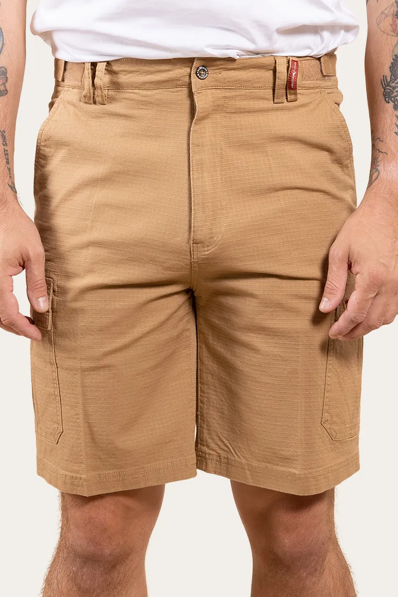 Coober Pedy Mens Ripstop Work Short - Tawny Brown