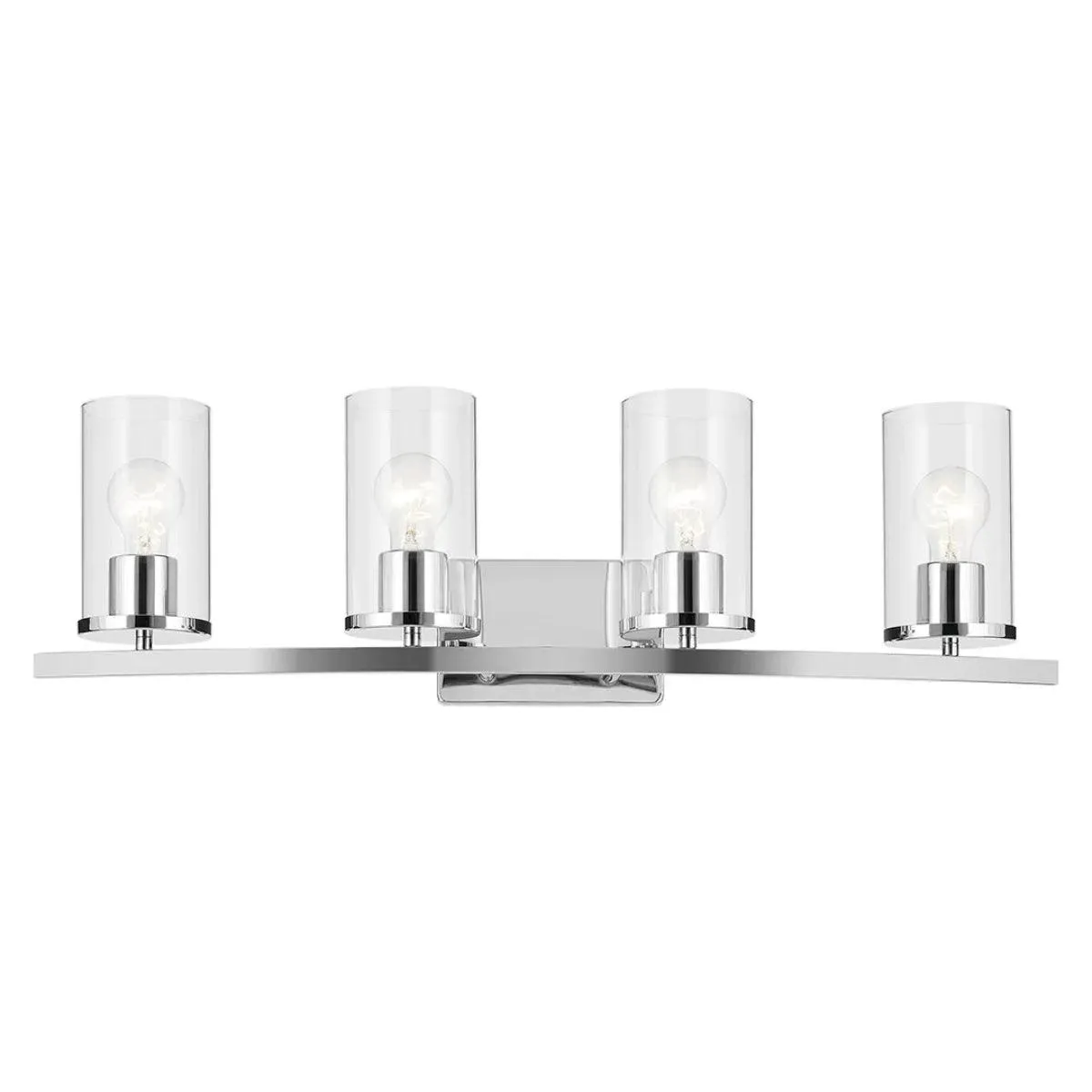 Crosby 31 In 4-Lights Bathroom Vanity Light, Chrome Finish