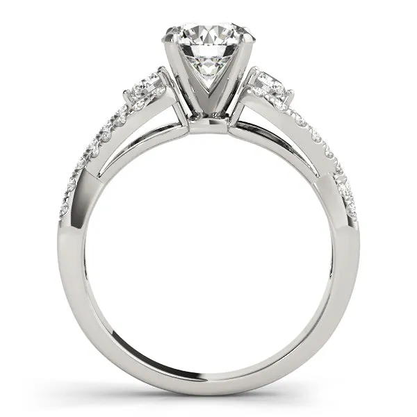 Cross-Over Diamond Engagement Mounting