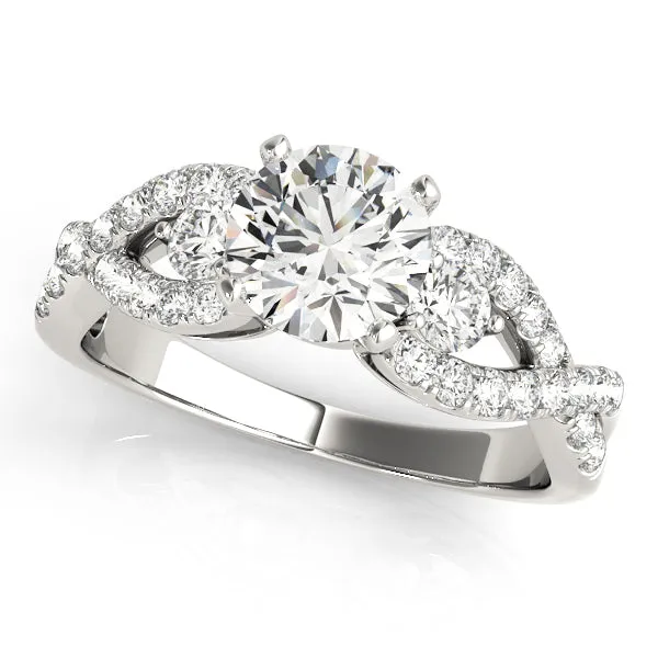 Cross-Over Diamond Engagement Mounting