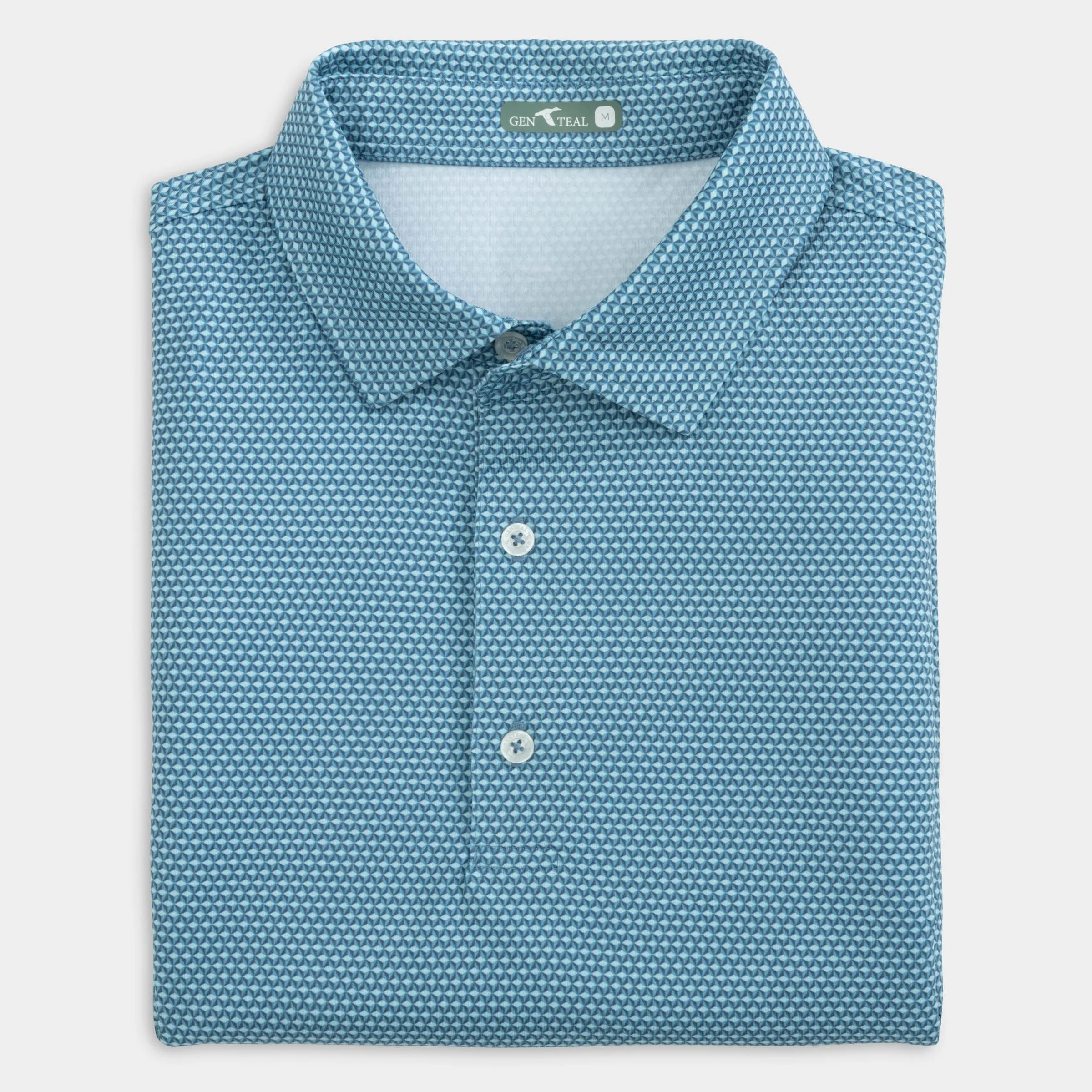 Cubes Printed Performance Polo