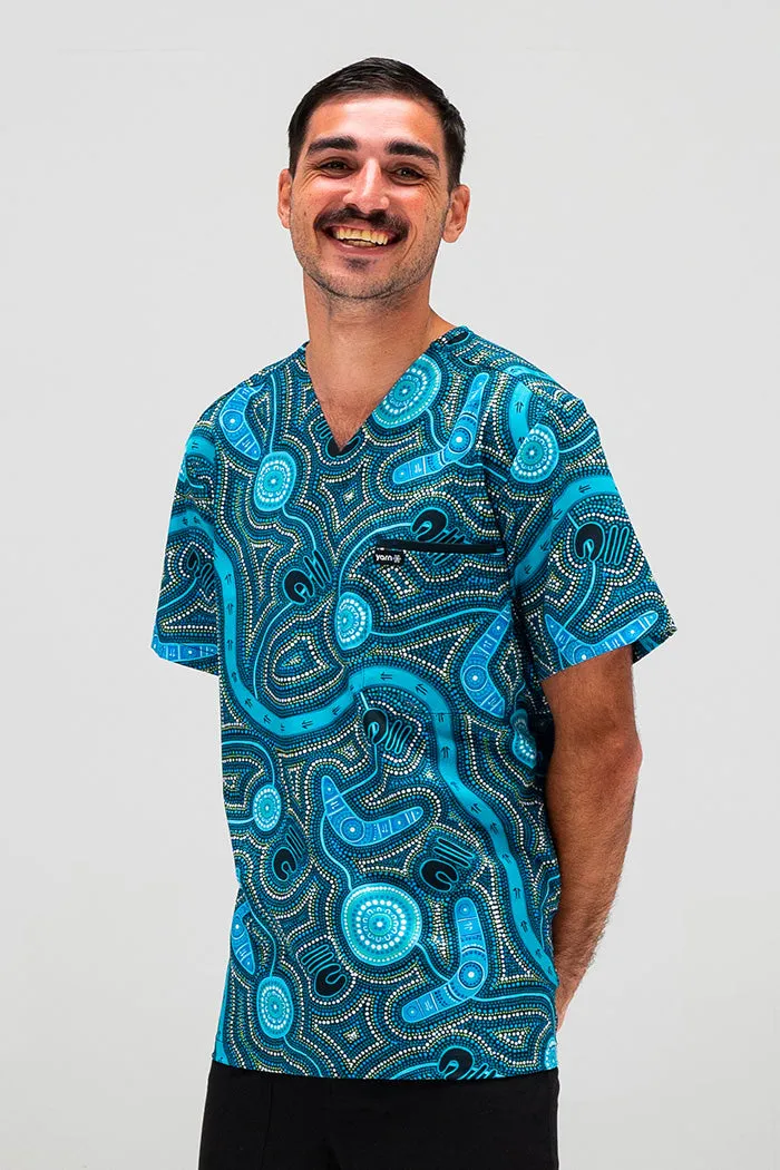 (Custom) Deadly Dads Men's Single Pocket Scrub Top