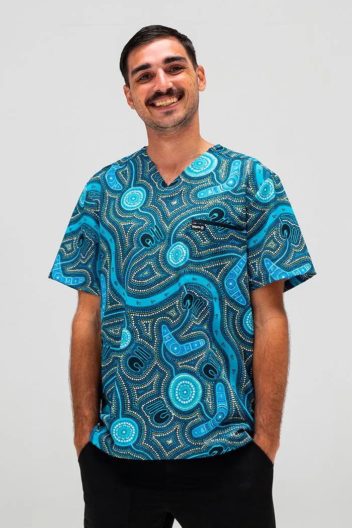 (Custom) Deadly Dads Men's Single Pocket Scrub Top