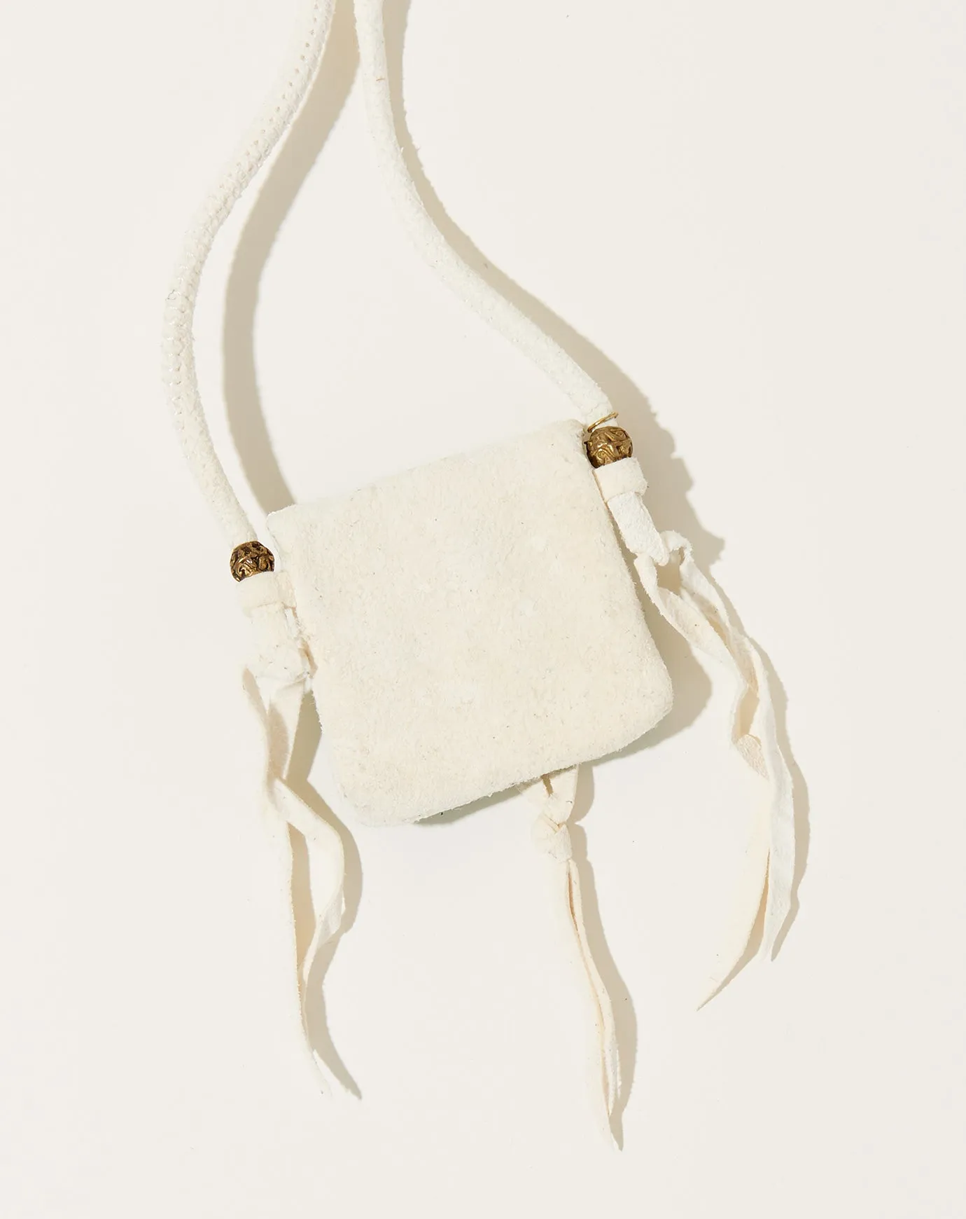 Deer Leather Pueblo Rain Charm in White