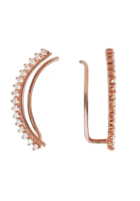 Diamond Arc Ear Climber Rosegold