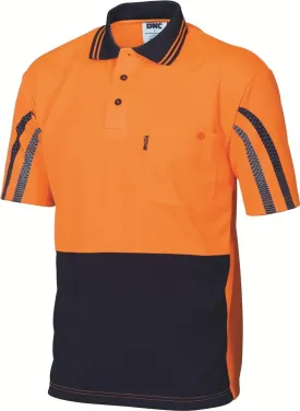 DNC Hi Vis Cool Breathe Printed Stripe Polo S/S (3752)