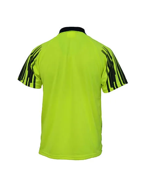 DNC Hi Vis Sublimated Full Stripe Polo (3566)