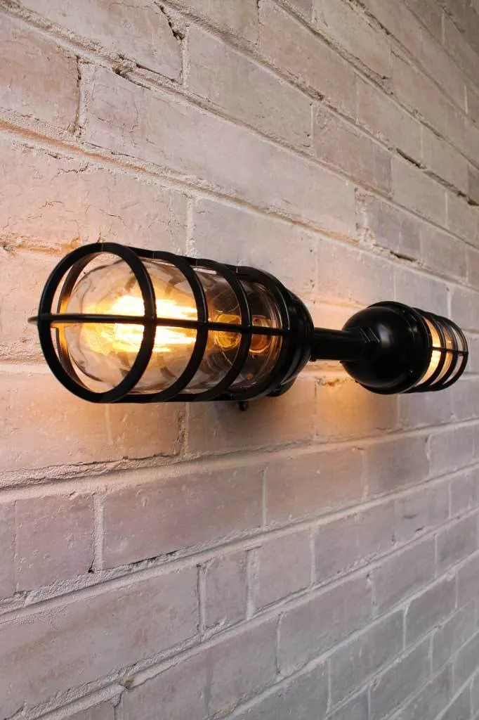 Double Bunker Cage Wall Light