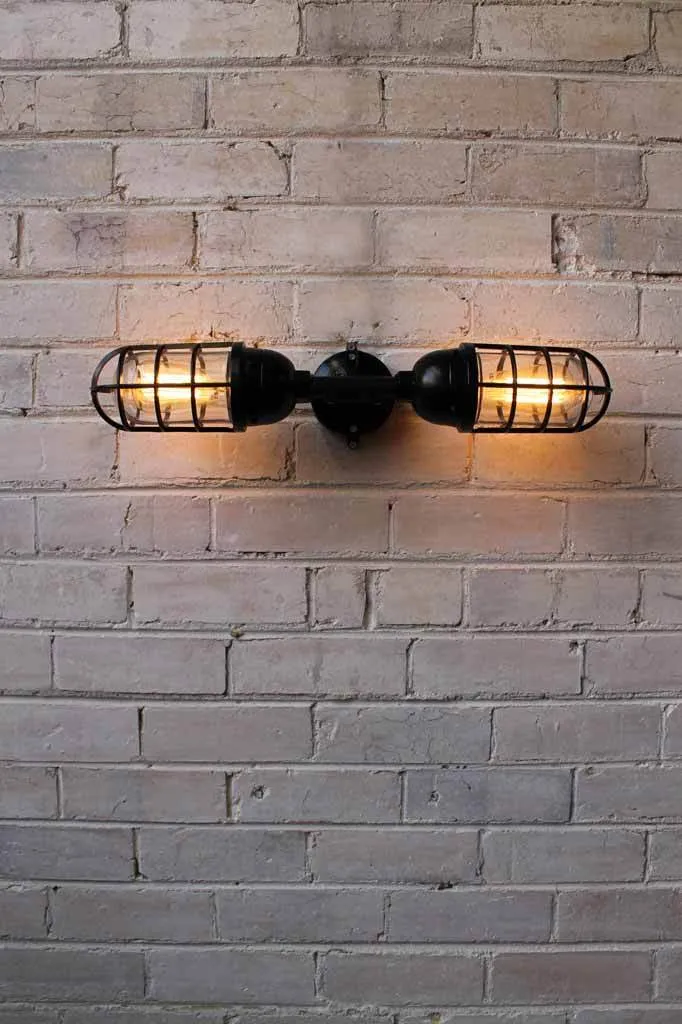 Double Bunker Cage Wall Light