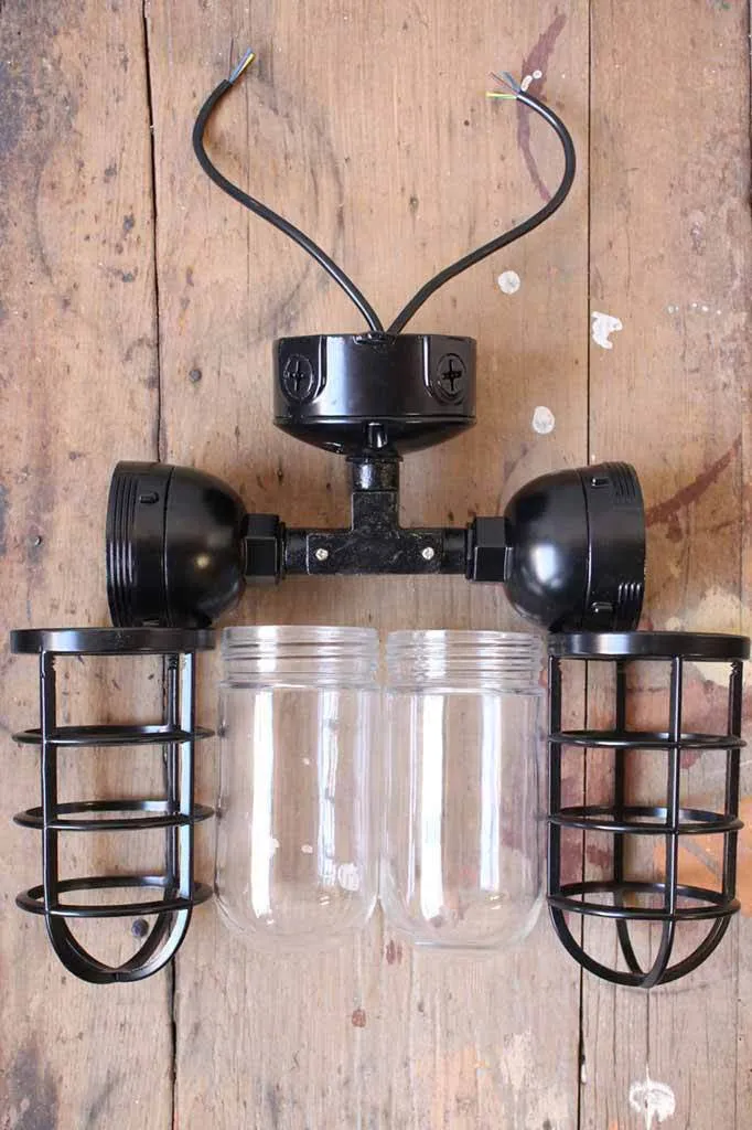 Double Bunker Cage Wall Light