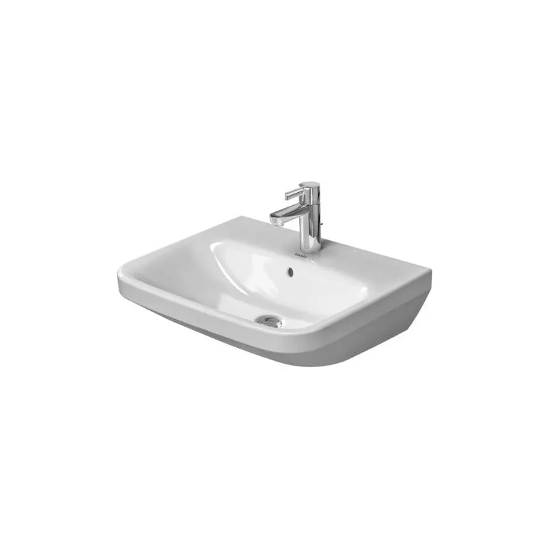 DuraStyle 17.38" x 21.63" x 6.75" Ceramic Wall Mount Pedestal Bathroom Sink in White