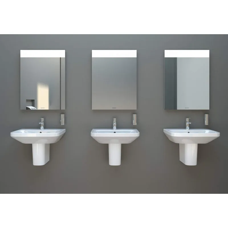 DuraStyle 17.38" x 21.63" x 6.75" Ceramic Wall Mount Pedestal Bathroom Sink in White