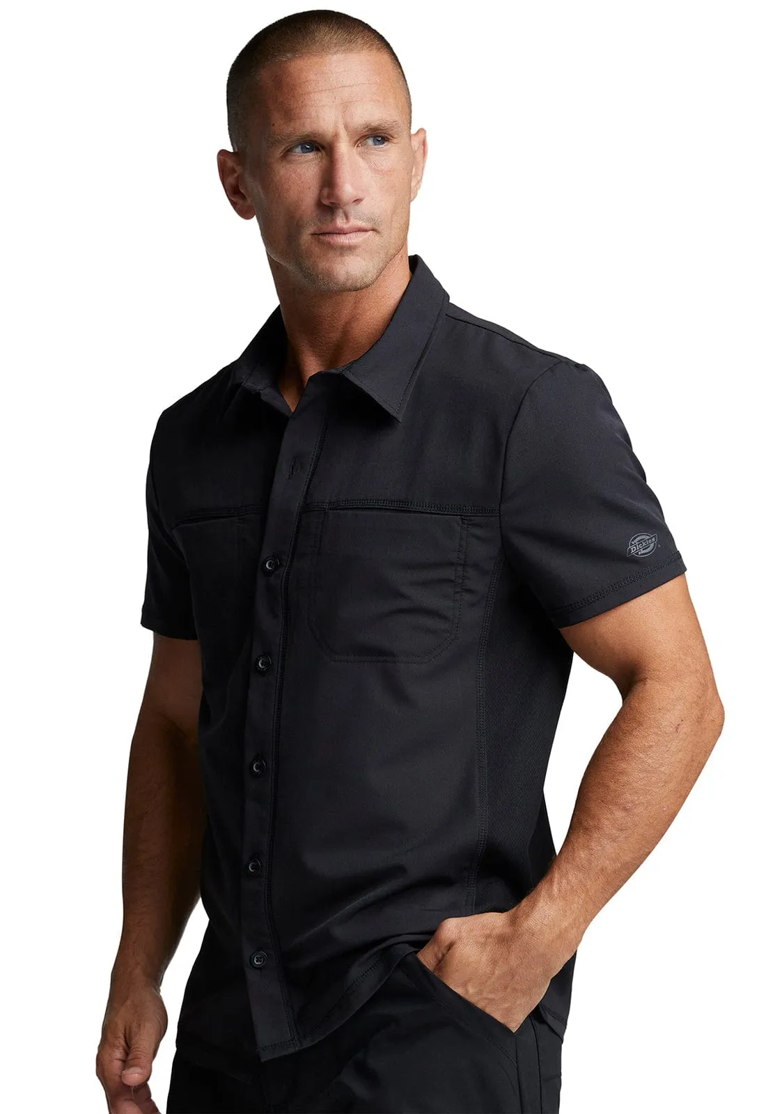 Dynamix Dickies  Men's Button Front Collar Shirt Black DK820