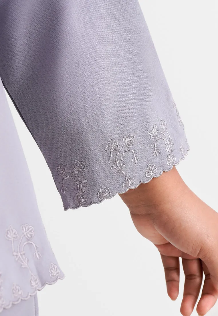 Emona Minimalist Embroidery Kurung Kedah Set