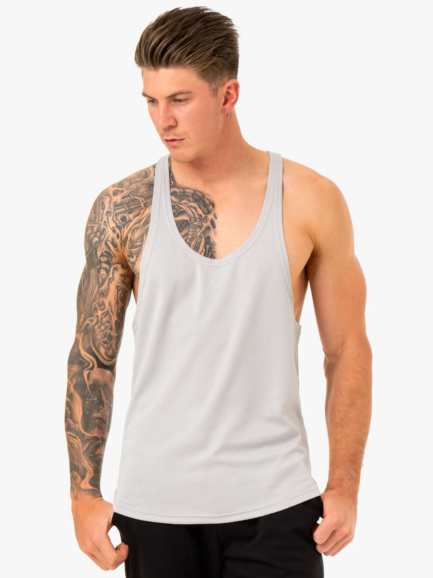 Enhance Stringer T-Back - Snow Grey