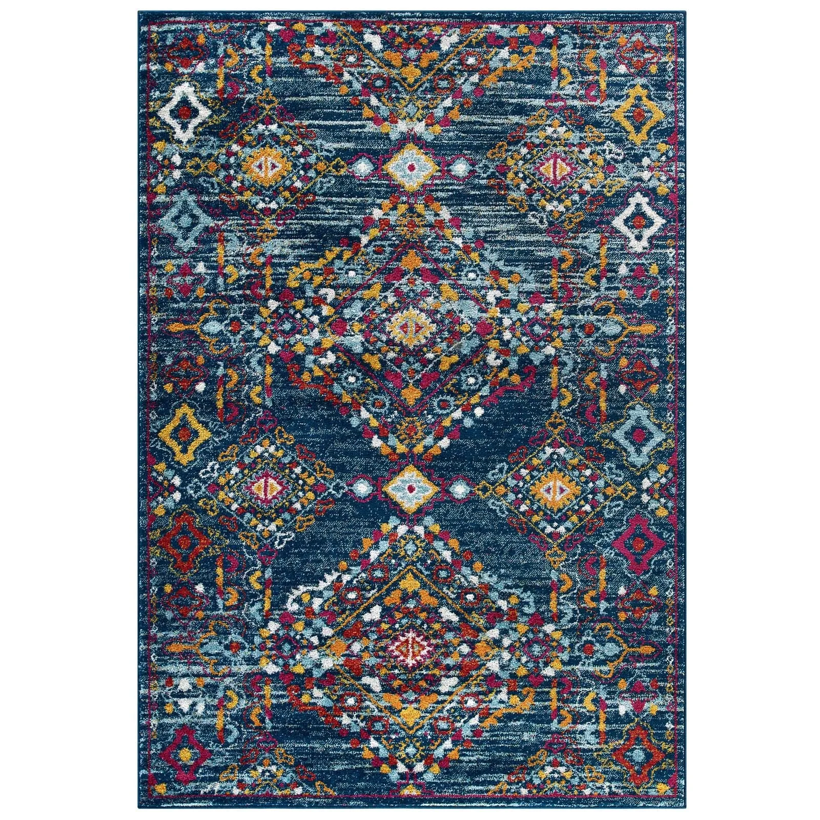 Entourage Khalida Distressed Vintage Floral Lattice Area Rug