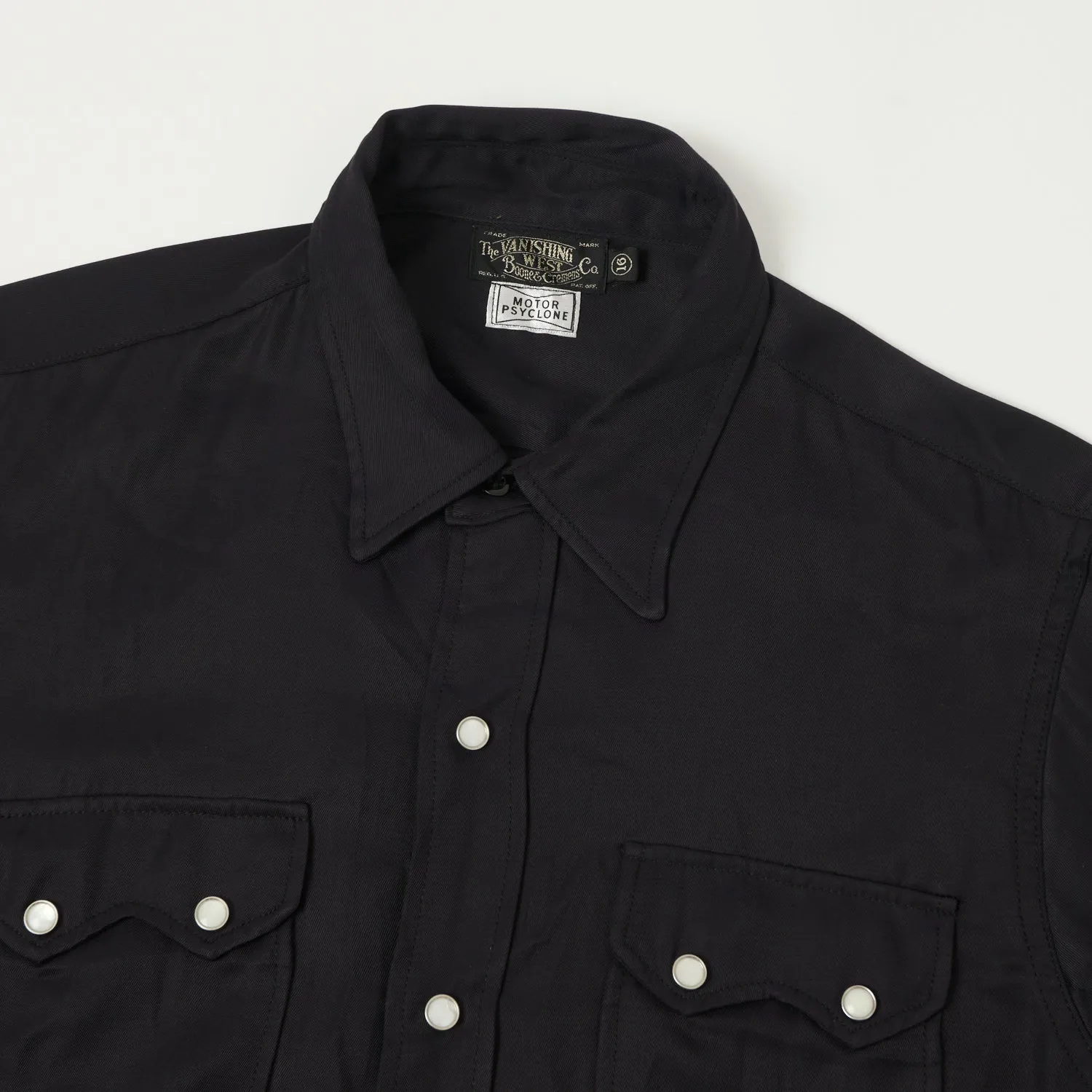 Freewheelers 'Rebellion' 1950s Western Shirt - Black