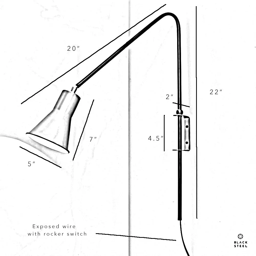 Fsw203 Swivel Wall Sconce Adjustable Lampshade