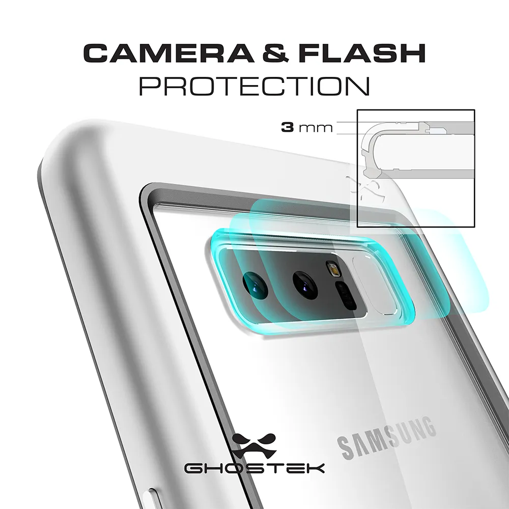 Galaxy Note 8, Ghostek Atomic Slim Galaxy Note 8 Case Shockproof Impact Hybrid Modern Design | Silver