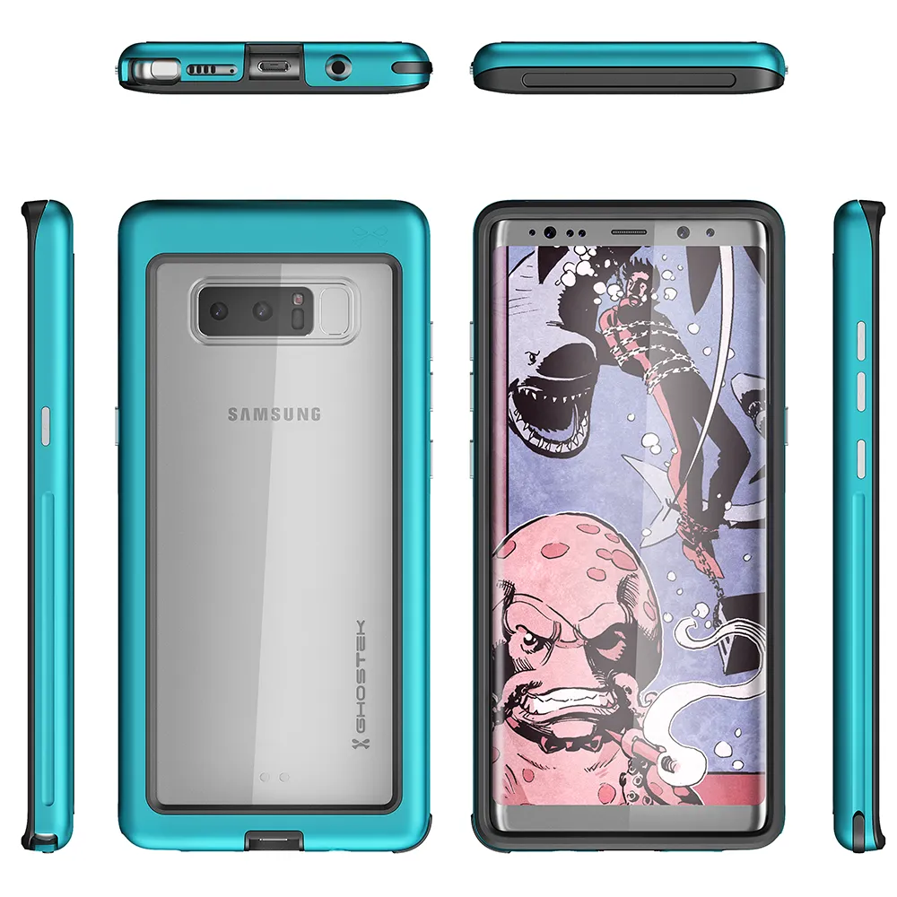 Galaxy Note 8, Ghostek Atomic Slim Galaxy Note 8 Case Shockproof Impact Hybrid Modern Design | Teal