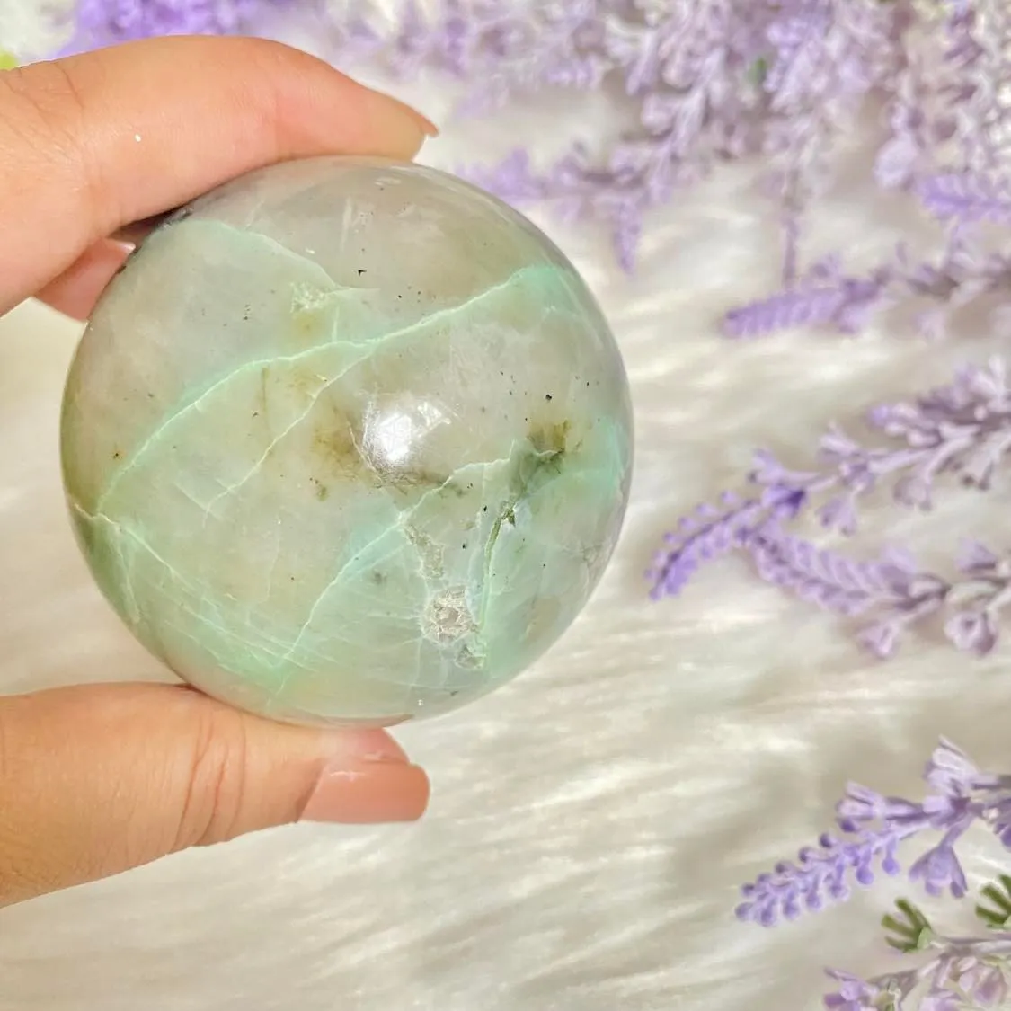 Garnierite Green Moonstone Sphere