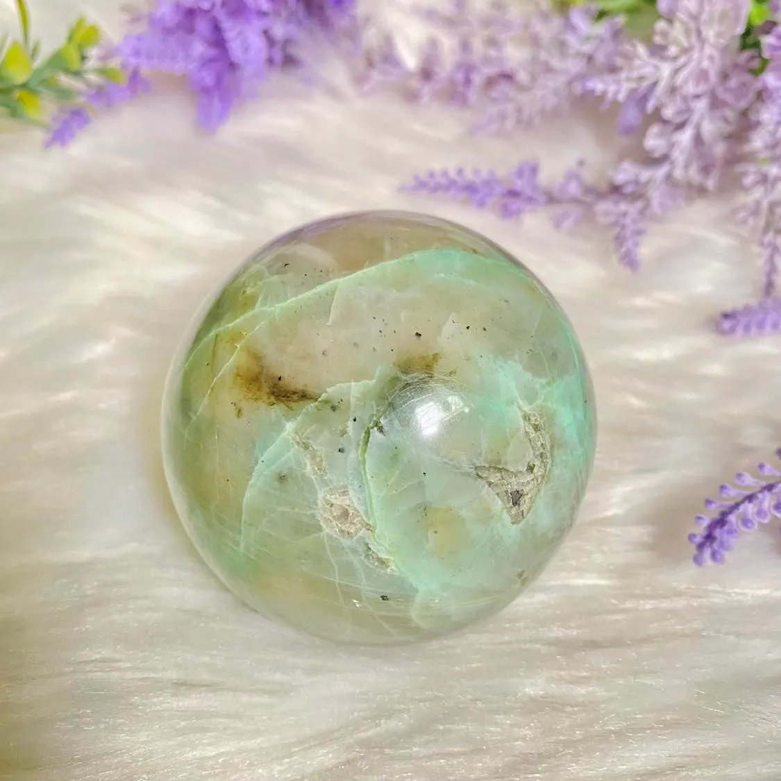 Garnierite Green Moonstone Sphere