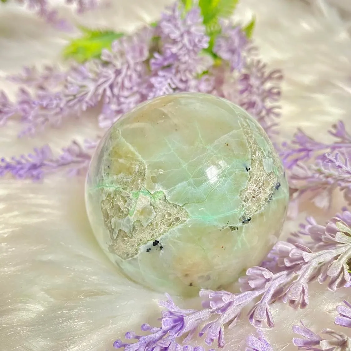 Garnierite Green Moonstone Sphere