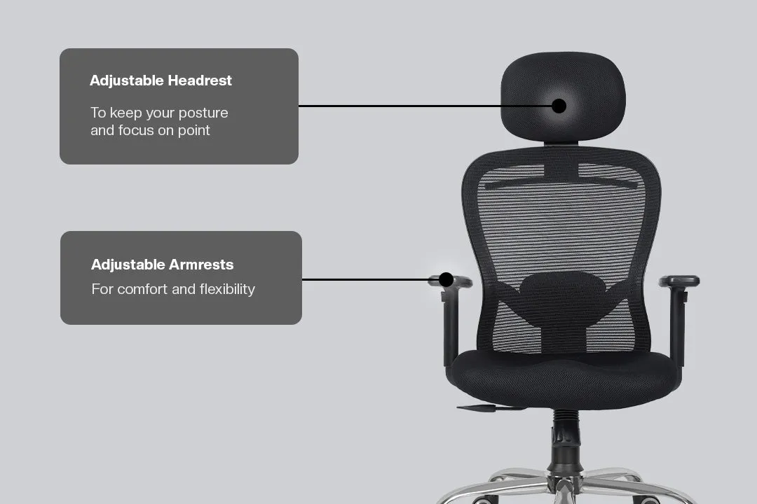 Green Soul Renewed Crystal V1 High Back Mesh Office Chair