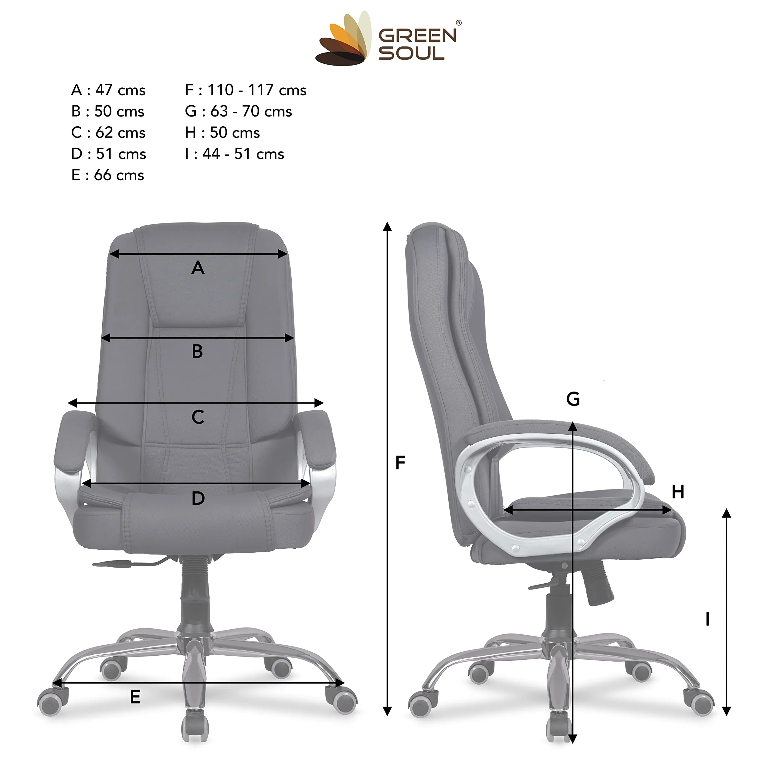 Vienna Executive Chair with Green Fabric and Renewed Soul