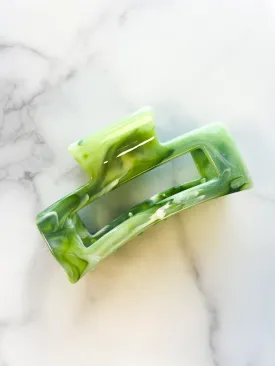 Hair Claw Clip in Marble Green