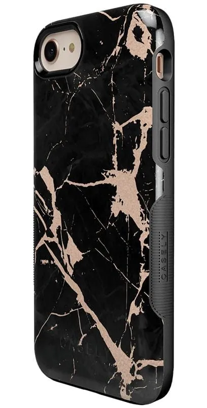 Hidden Gem | Rose Gold and Black Marble Case