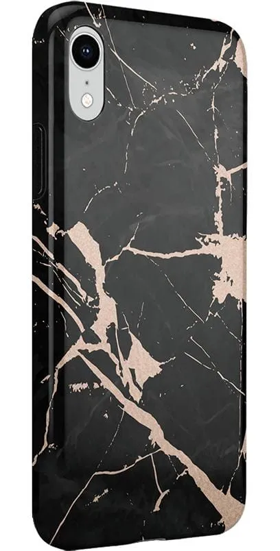 Hidden Gem | Rose Gold and Black Marble Case