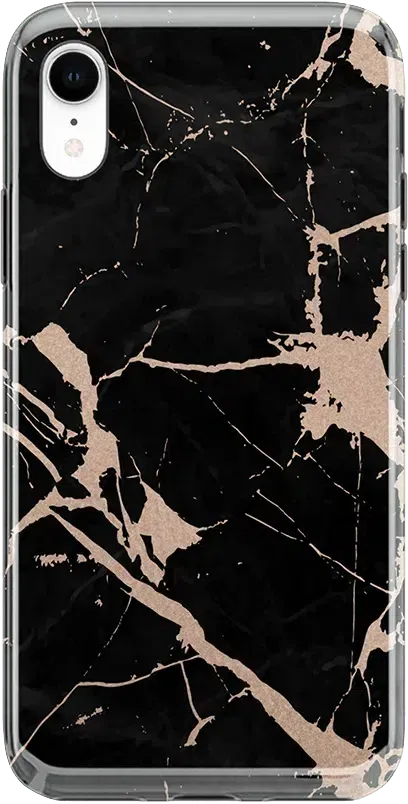 Hidden Gem | Rose Gold and Black Marble Case