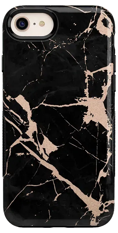 Hidden Gem | Rose Gold and Black Marble Case