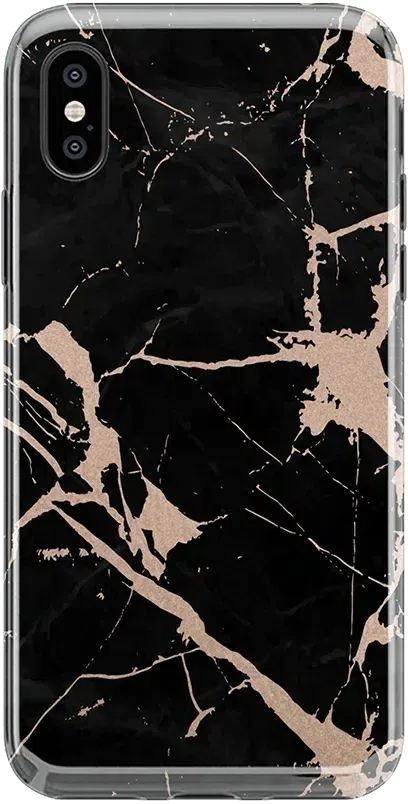 Hidden Gem | Rose Gold and Black Marble Case