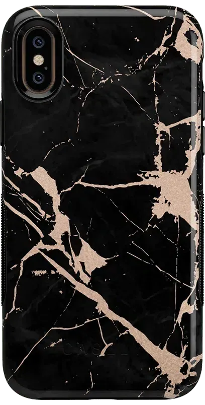 Hidden Gem | Rose Gold and Black Marble Case